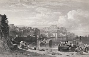 Pozzuoli, Puteoli ősi városa, William Richardson (1842-77) metszete a "The Imperial Bible Dictionary"-ből, a Blackie und Son kiadásában, 1880-as évek